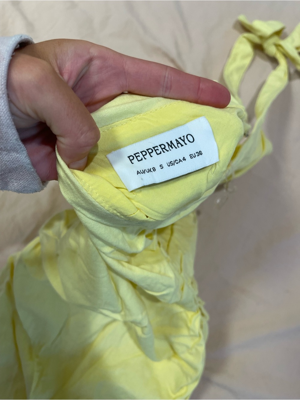 Peppermayo asymmetrical yellow halter neck dress - Picture 4 of 4